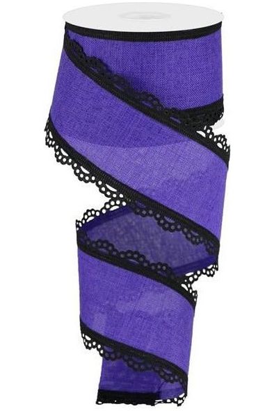 Shop For 2.5" Scalloped Edge Royal Ribbon: New Purple (10 Yard) at Michelle's aDOORable Creations