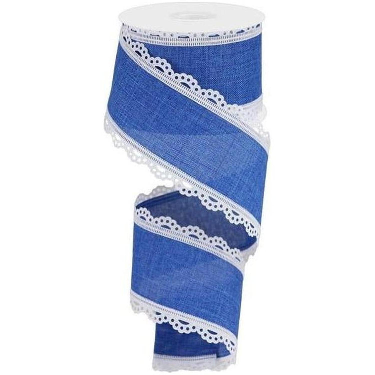 Shop For 2.5" Scalloped Edge Royal Ribbon: Royal Blue (10 Yard) at Michelle's aDOORable Creations