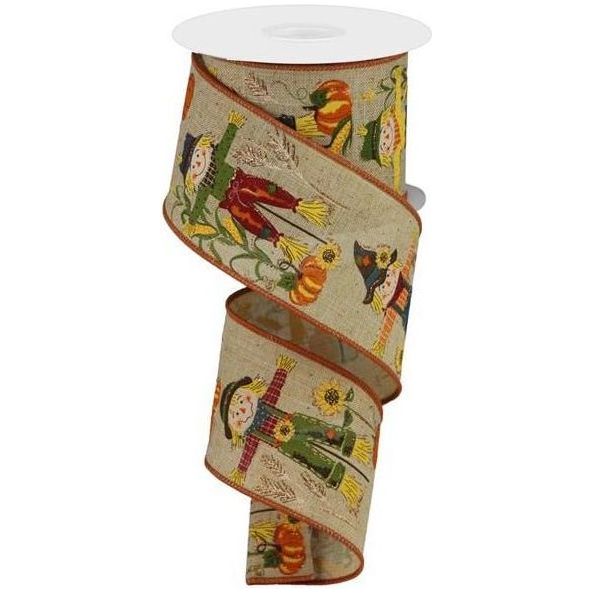 Shop For 2.5" Scarecrow Glitter Ribbon: Brown (10 Yards) at Michelle's aDOORable Creations