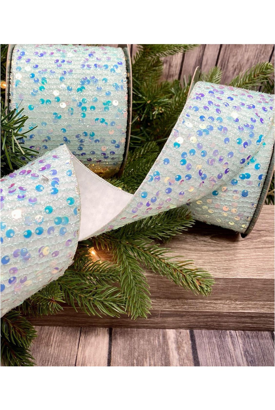 Shop For 2.5" Sequin Tinsel Ribbon: White (10 Yards) 09-4015