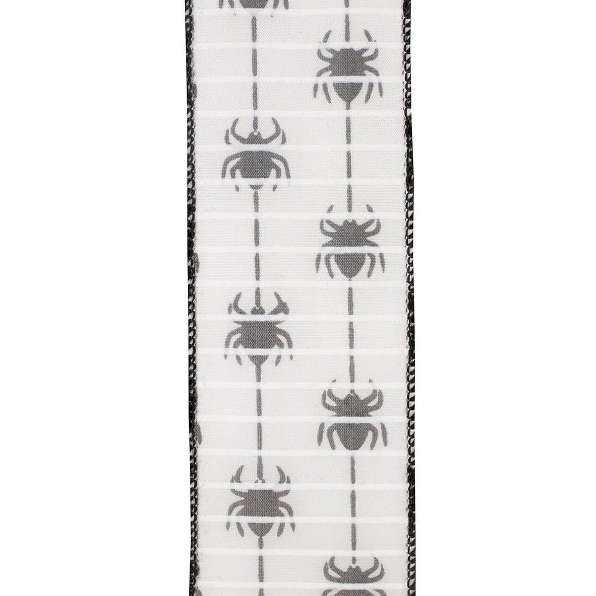 Shop For 2.5" Spider Crawlers Ribbon: White (10 Yards) at Michelle's aDOORable Creations
