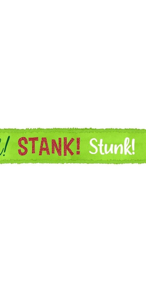 2.5" Stink Stank Stunk Drift Ribbon: Lime Green (10 Yards) - Michelle's aDOORable Creations - Wired Edge Ribbon