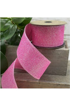 2.5" Sugar Glitter Matrix Ribbon: Pink (10 Yards) - Michelle's aDOORable Creations - Wired Edge Ribbon