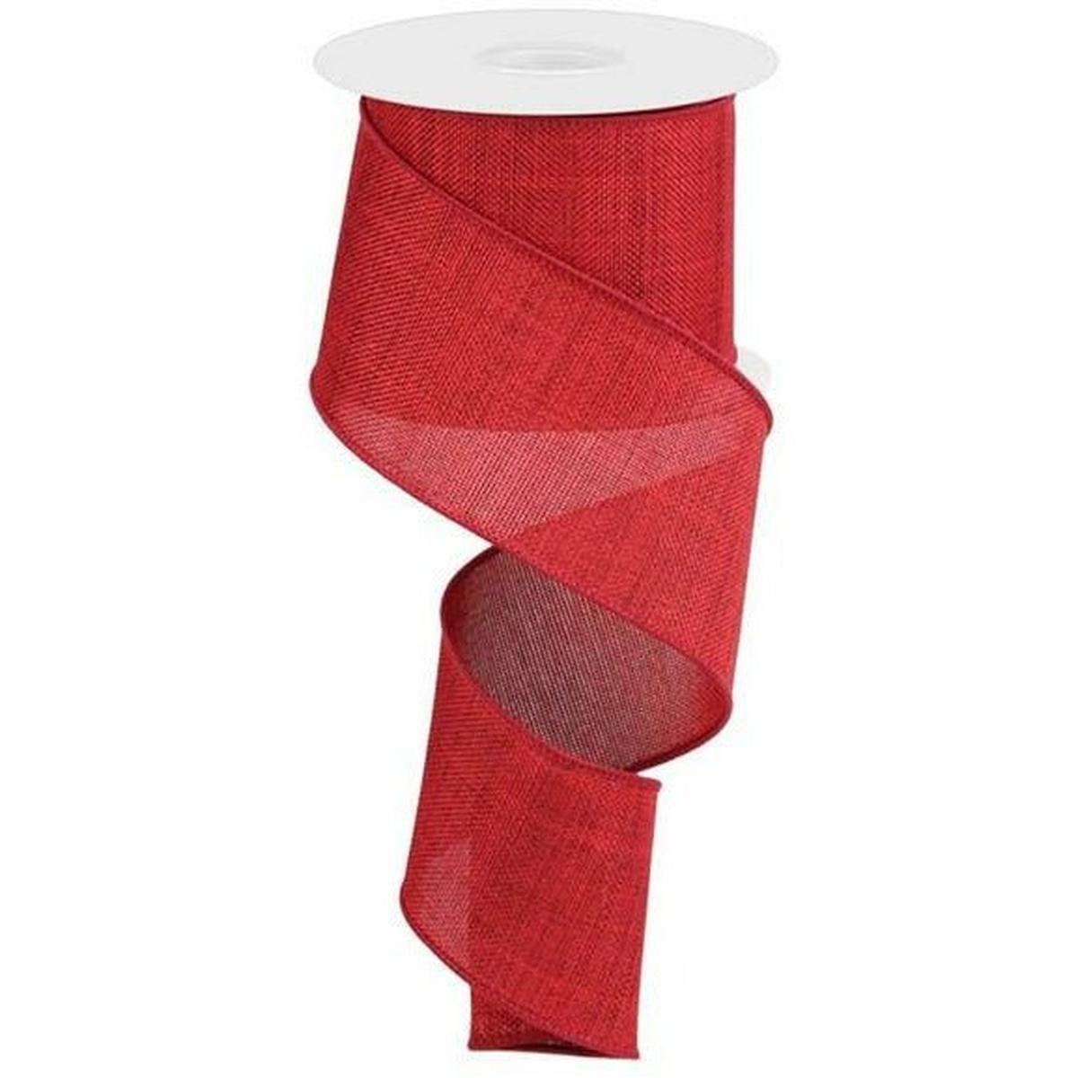 Shop For 2.5" Thick Royal Burlap Ribbon: Dark Red (10 Yards) at Michelle's aDOORable Creations