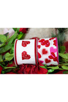 Shop For 2.5" Tossed Hearts Ribbon: White (10 Yards) 94351W-036-40F