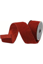 2.5" Velvet Luster Ribbon: Red (10 Yards) - Michelle's aDOORable Creations - Wired Edge Ribbon
