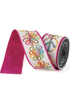 Shop For 2.5" Whimsy Hippie Ribbon: Hot Pink (10 Yards) RK611-08