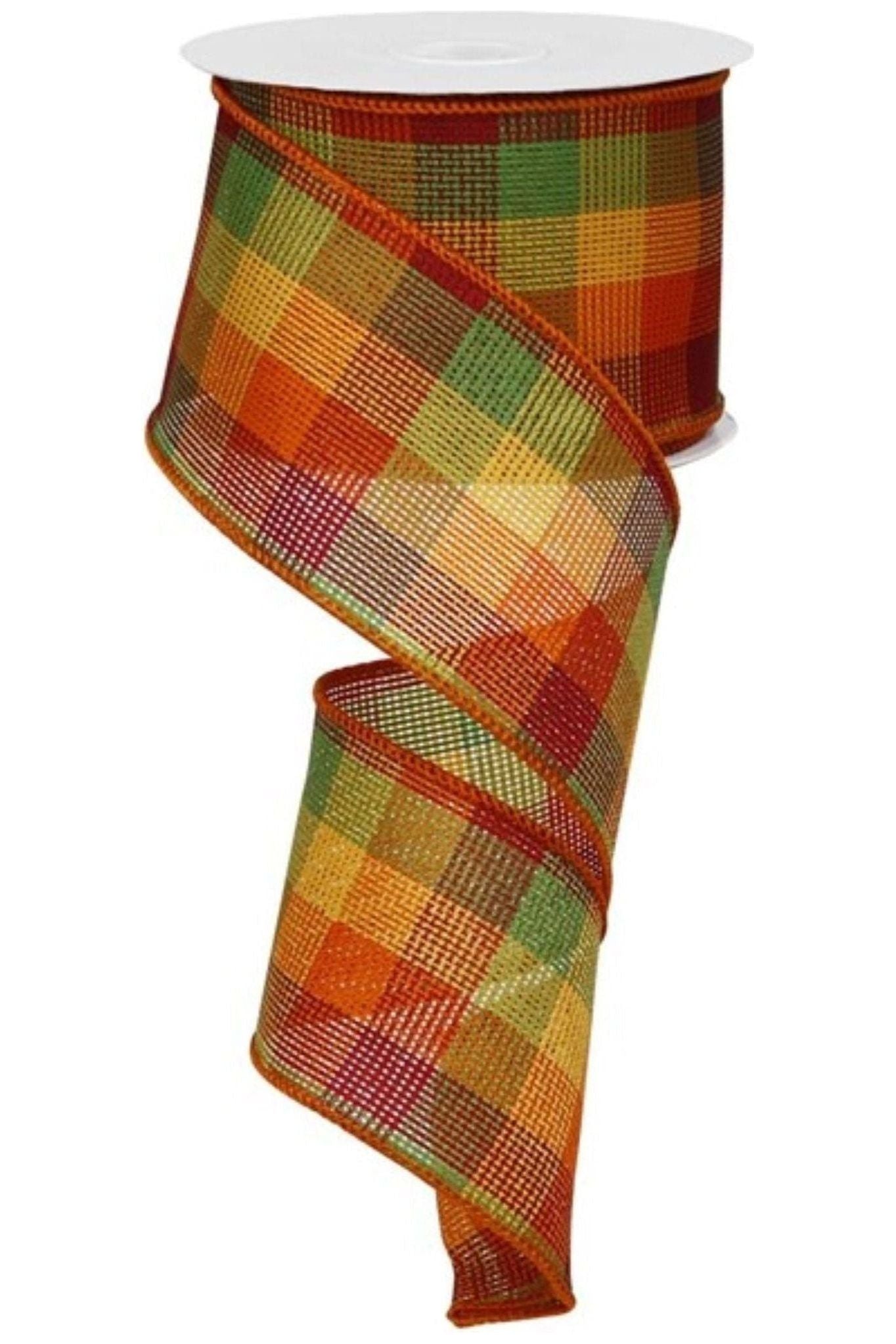 Shop For 2.5" Woven Check Ribbon: Fall (10 Yards) at Michelle's aDOORable Creations