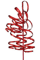 26" Glitter Curly Spray: Red - Michelle's aDOORable Creations - Seasonal & Holiday Decorations