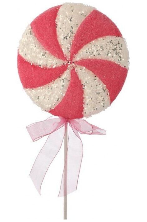 26" Iced Sweets Peppermint Lollipop Stick: Pink - Michelle's aDOORable Creations - Sprays and Picks