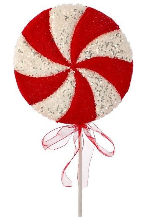 Shop For 26" Iced Sweets Peppermint Lollipop Stick: Red MTX73544RDWH
