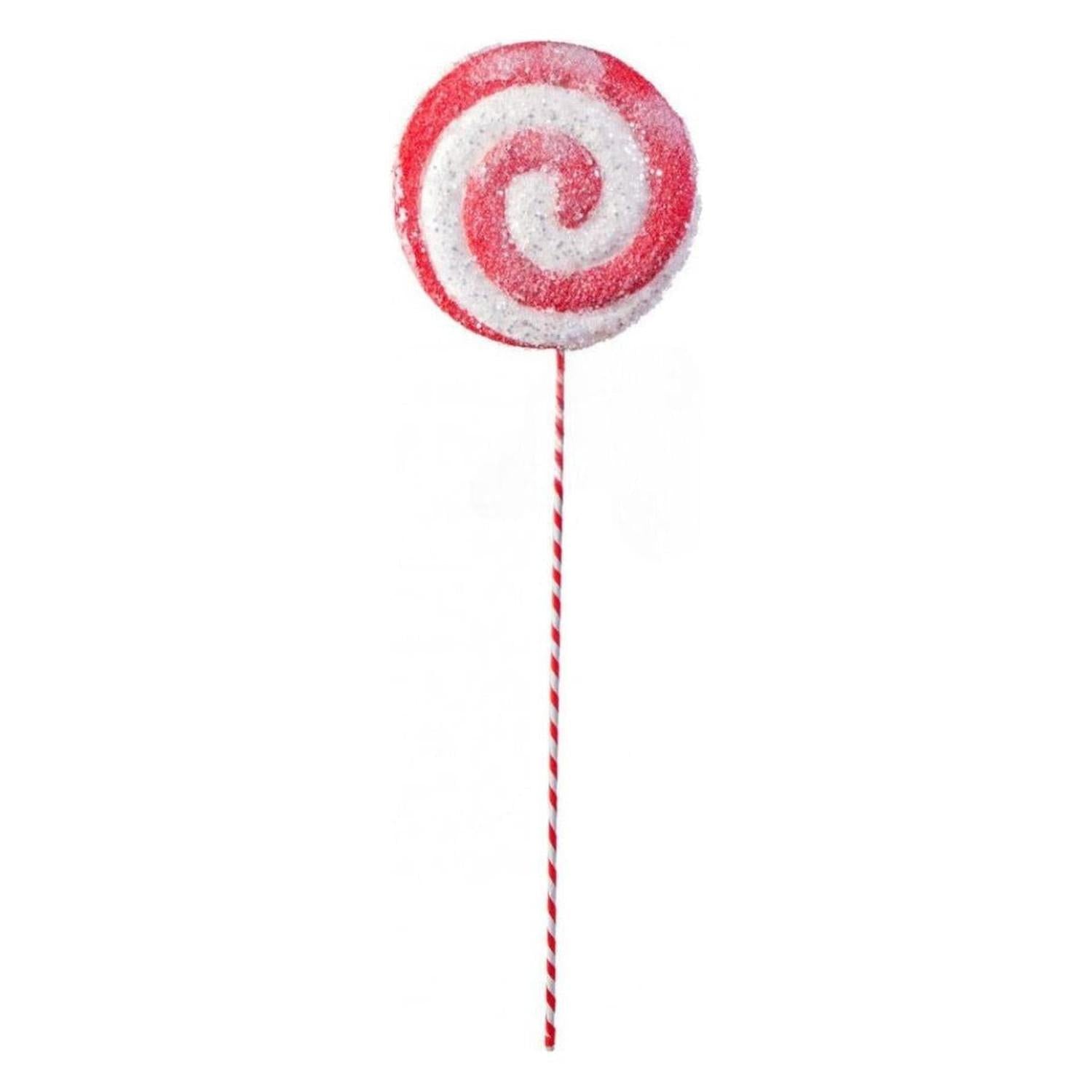 26" Lollipop Ice Pick: Red & White