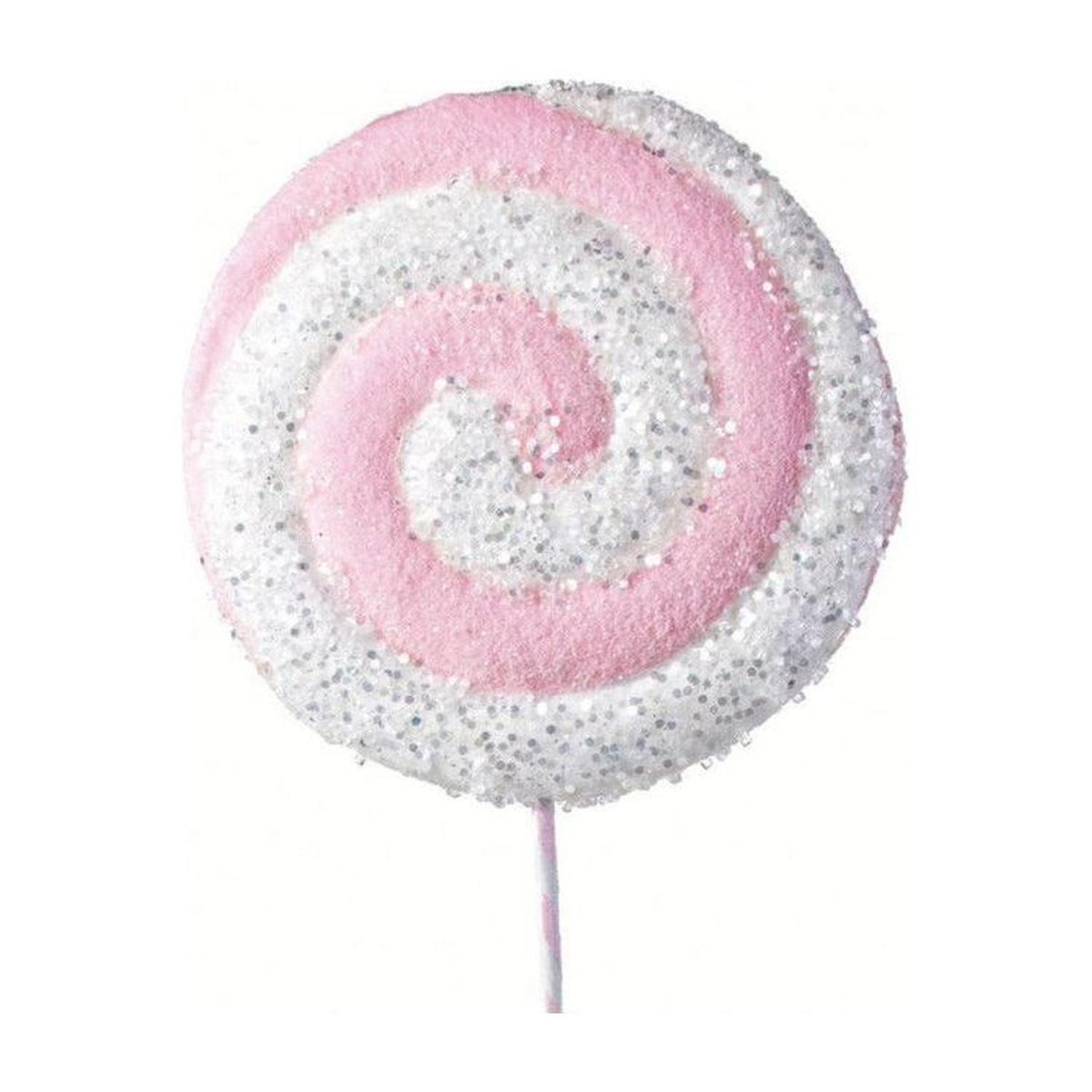 26" Lollipop Pick: Pink & White