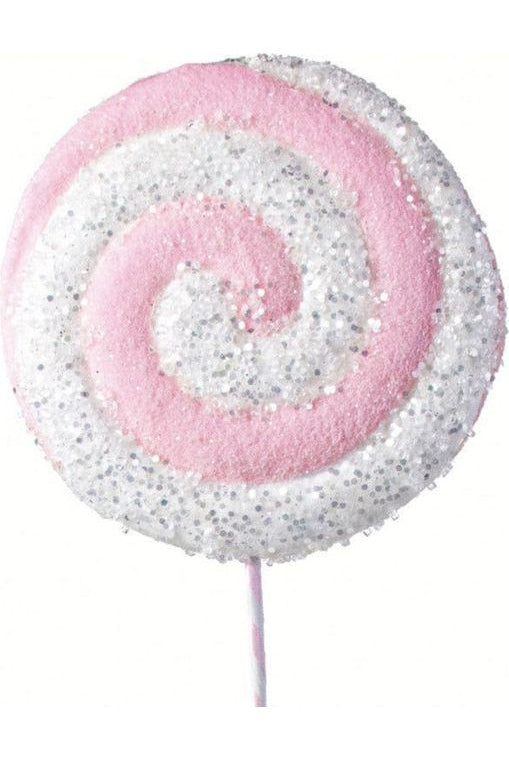 26" Lollipop Pick: Pink & White - Michelle's aDOORable Creations - Sprays and Picks