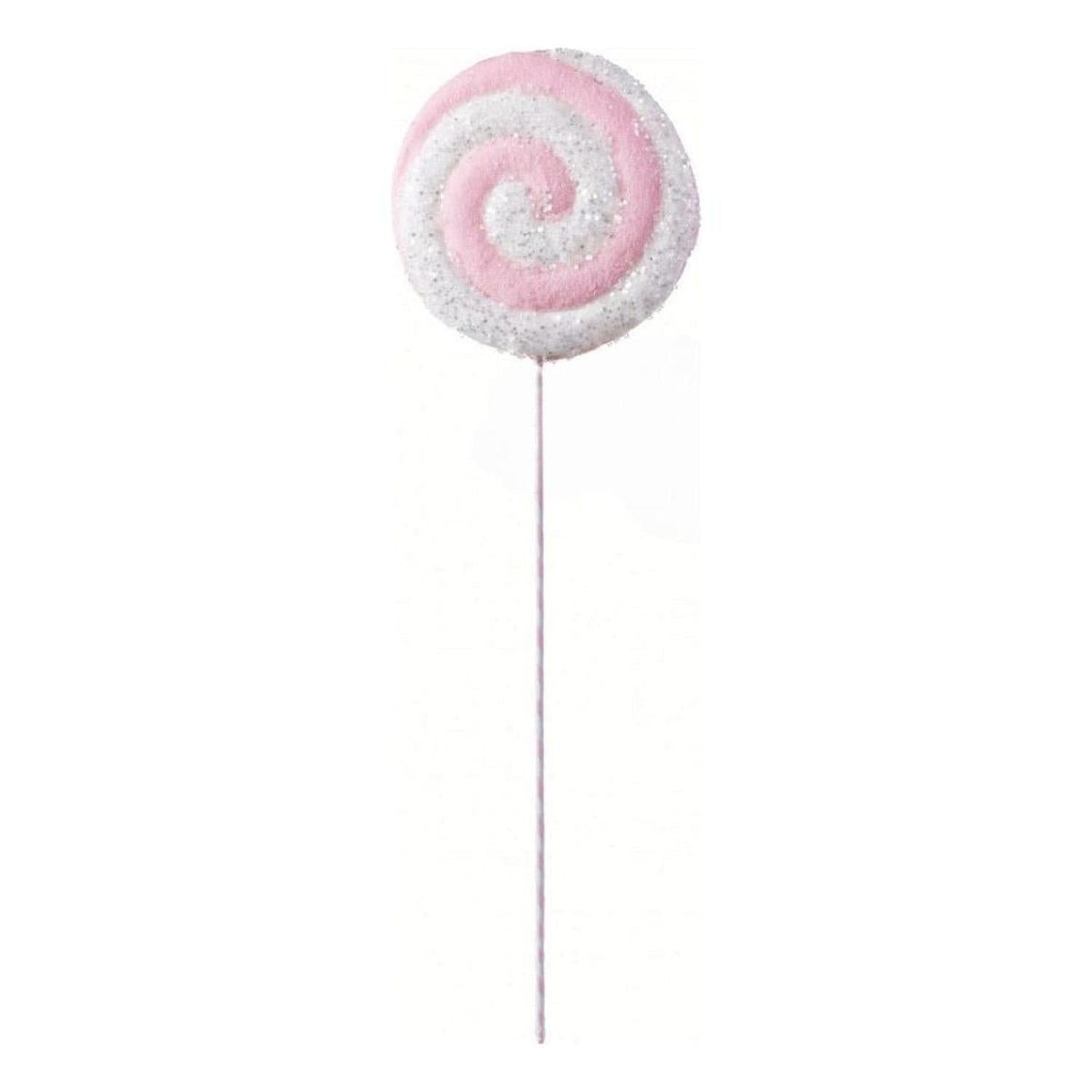 26" Lollipop Pick: Pink & White