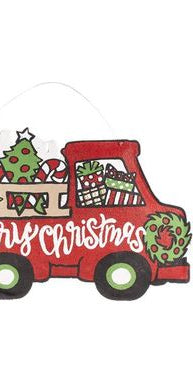 26" So Thankful/Merry Christmas Reversible Truck Burlee - Michelle's aDOORable Creations - Door Hanger