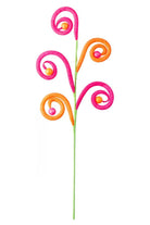 27" Curly Ball Spray: Pink & Orange - Michelle's aDOORable Creations - Sprays and Picks