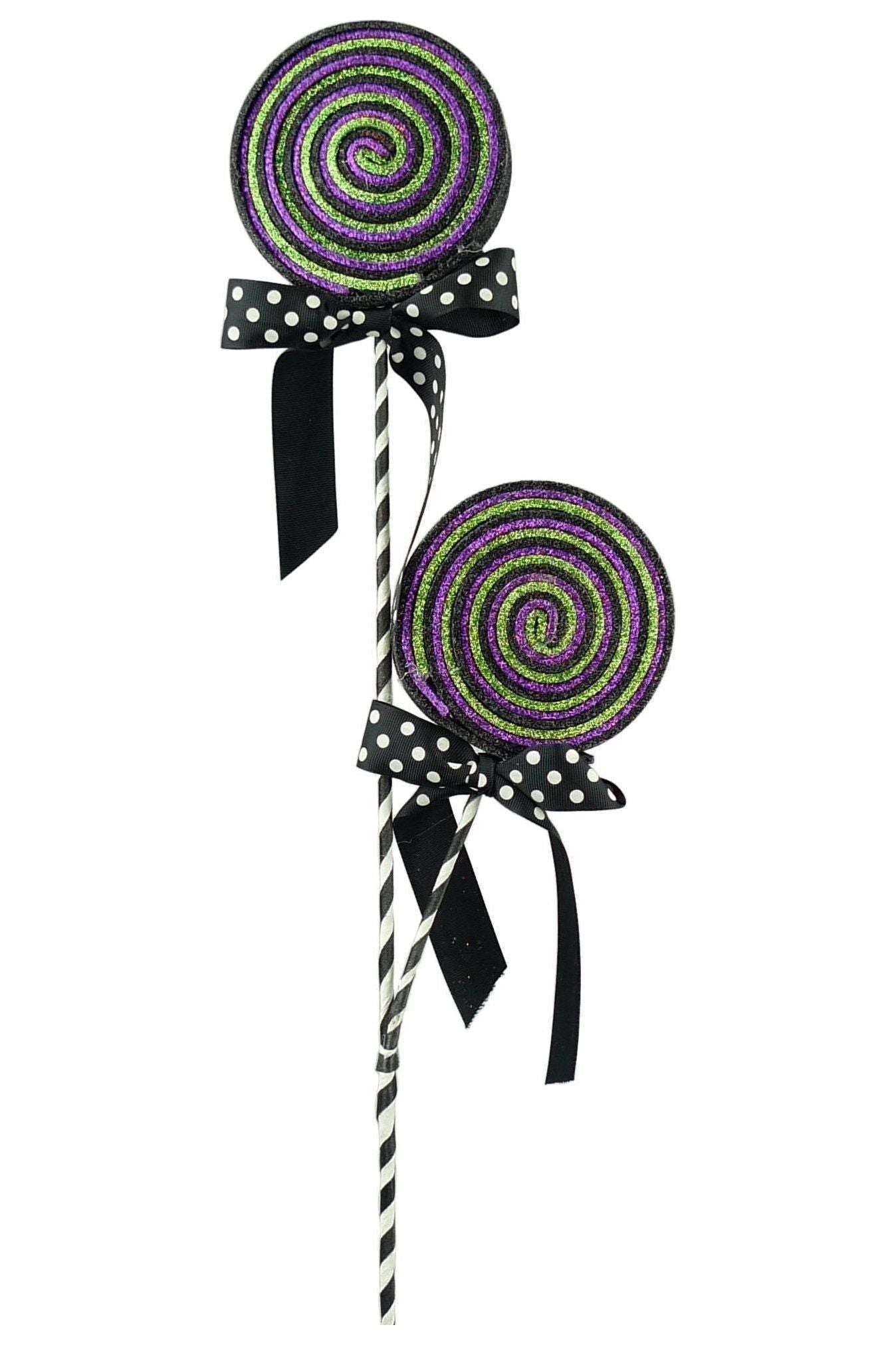 Shop For 27" Glitter Lollipop Bow Pick: Purple at Michelle's aDOORable Creations