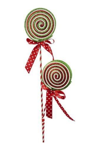 Shop For 27" Glitter Lollipop Spray: Red & Green at Michelle's aDOORable Creations