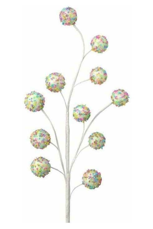 27" Sprinkles Candy Ball Spray: Green - Michelle's aDOORable Creations - Sprays and Picks