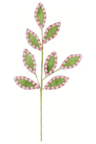 27" Velvet Fleece Leaf Spray: Red/Green - Michelle's aDOORable Creations - Sprays and Picks