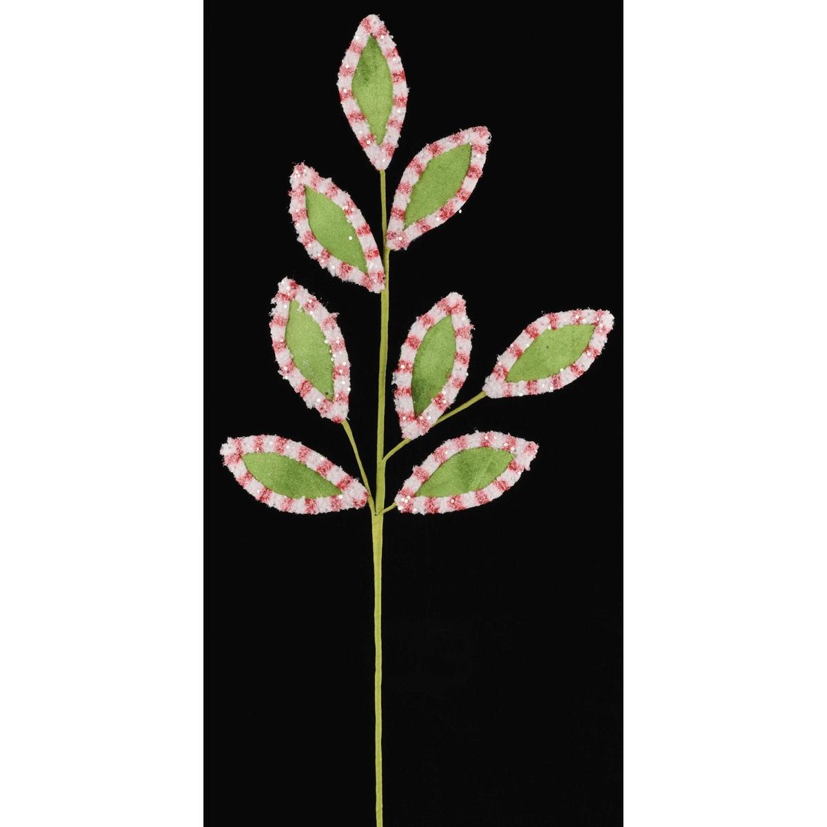 Shop For 27" Velvet Fleece Leaf Spray: Red/Green at Michelle's aDOORable Creations