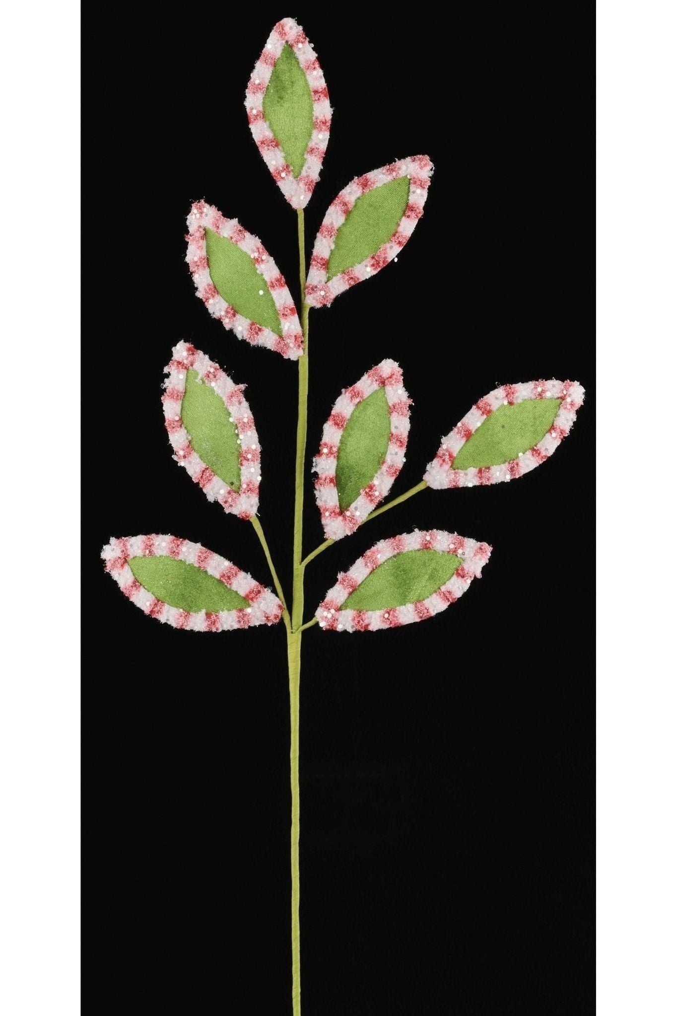 Shop For 27" Velvet Fleece Leaf Spray: Red/Green at Michelle's aDOORable Creations