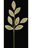 27" Velvet Fleece Leaf Spray: Red/Green - Michelle's aDOORable Creations - Sprays and Picks