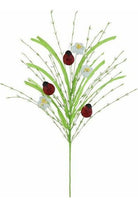 28" Grass Pip Flower Ladubug Spray - Michelle's aDOORable Creations - Sprays and Picks