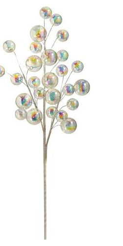 28" Iridescent Ball Spray - Michelle's aDOORable Creations - Sprays and Picks