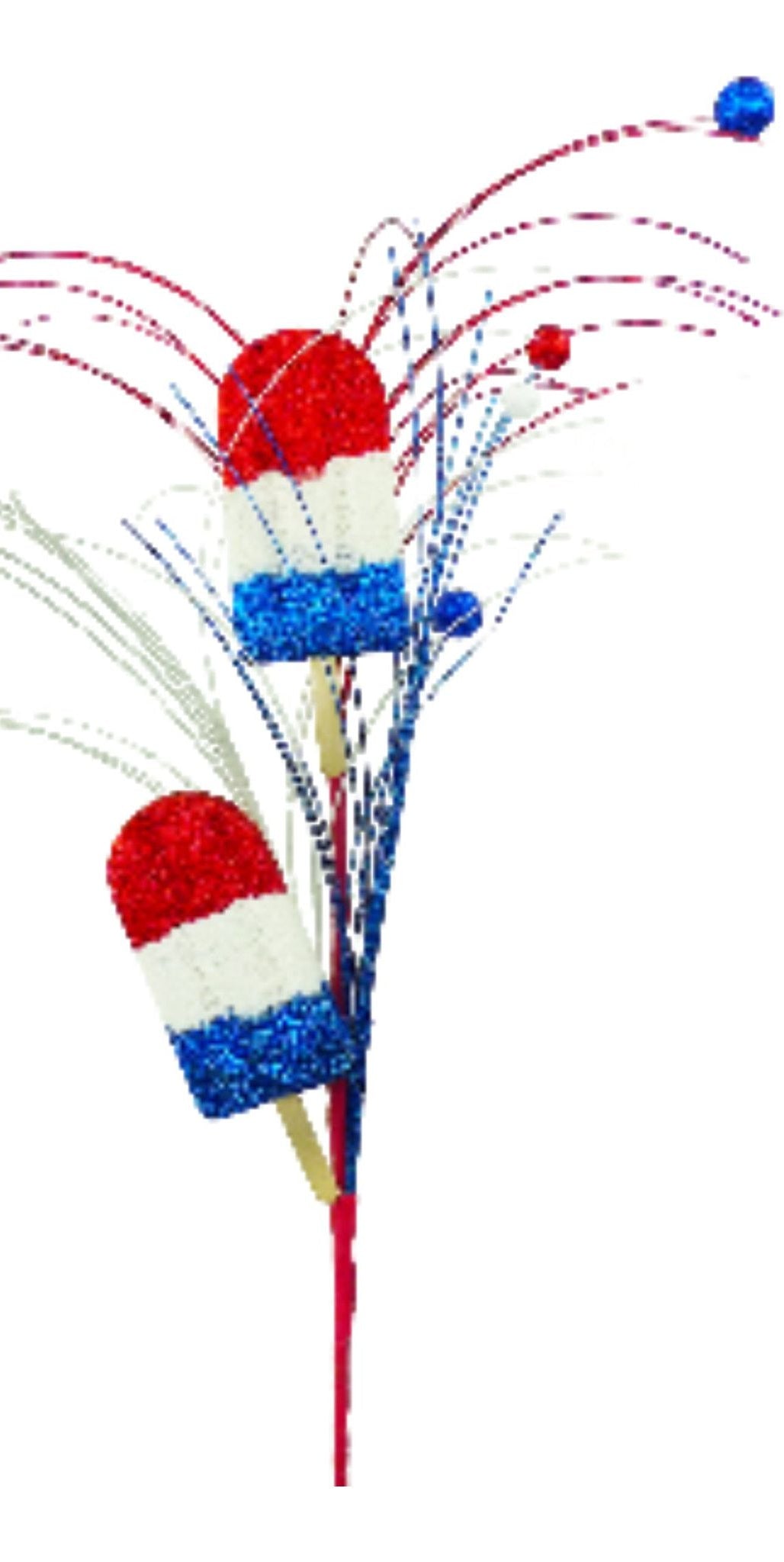 28" Popsicle Spray: Red, White, Blue - Michelle's aDOORable Creations - Sprays and Picks