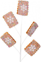 28" Snowflake Sprinkle Sandwich Cookie Spray - Michelle's aDOORable Creations - Wreath Enhancement