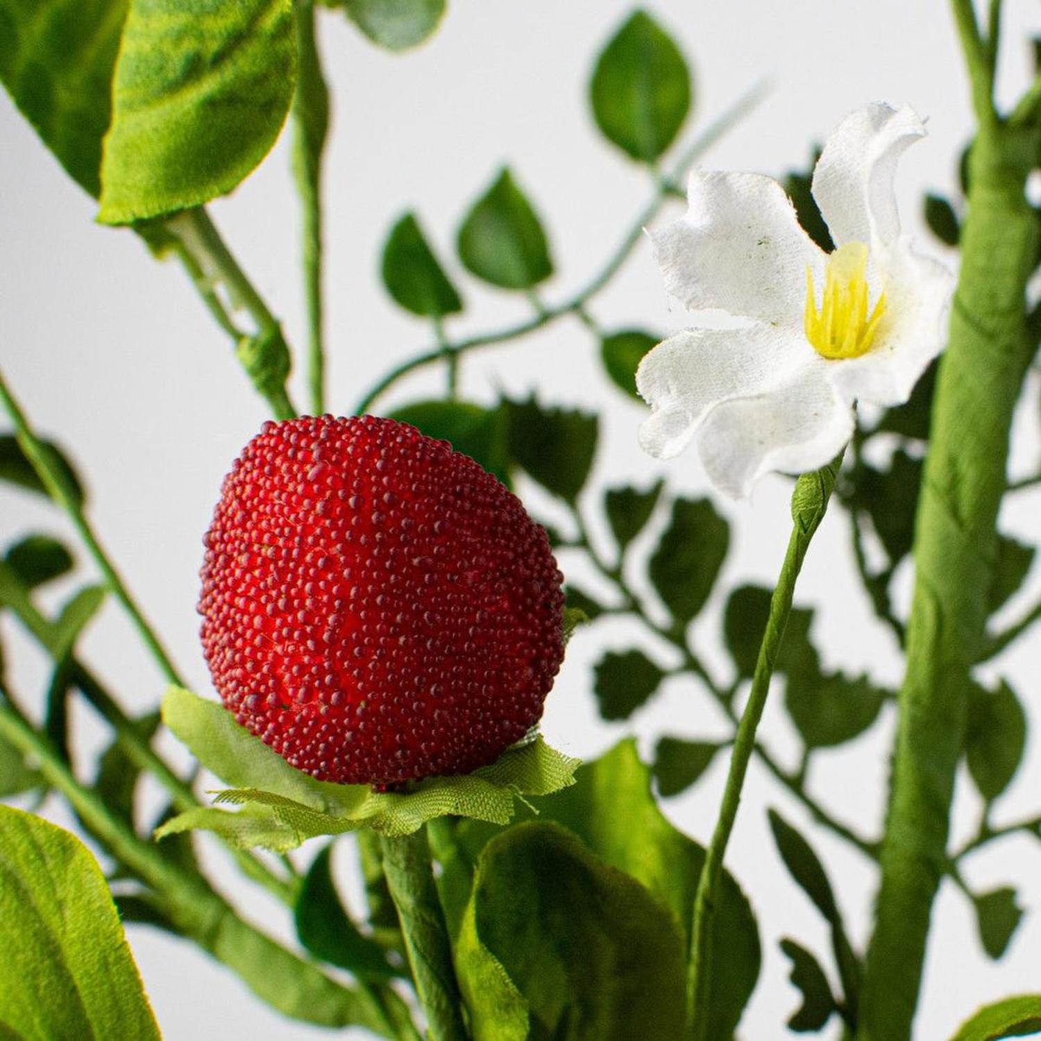 28" Strawberry & Fern Spray