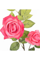 29" Artificial Pink Real Touch Rose Spray (Pack of 3) - Michelle's aDOORable Creations - Sprays and Picks