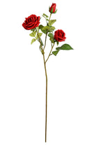 29" Artificial Red Real Touch Rose Spray (Pack of 3) - Michelle's aDOORable Creations - Sprays and Picks