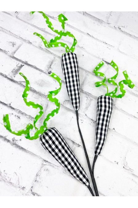 Shop For 29" Checker Carrot Spray: Black/White at Michelle's aDOORable Creations