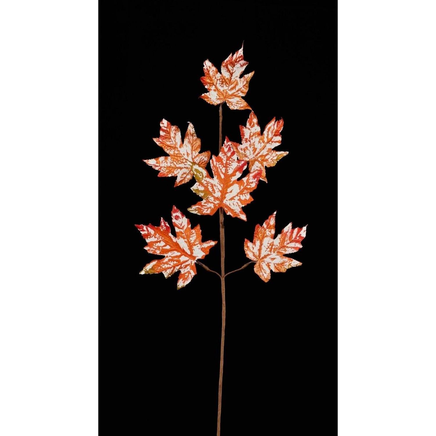 29" Glitter Maple Leaf Spray