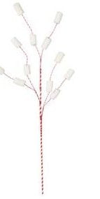 29" Glitter Marshmallow Spray: White/Red - Michelle's aDOORable Creations - Sprays and Picks