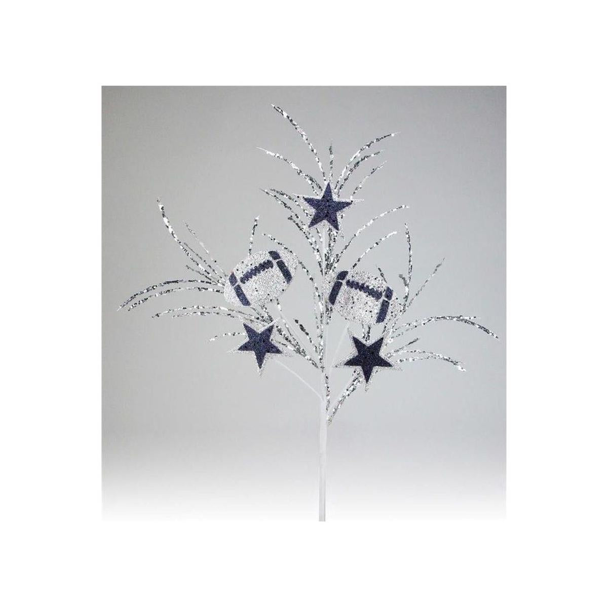 Shop For 29" Glitter Star and Football Pick: Navy Blue & Silver at Michelle's aDOORable Creations