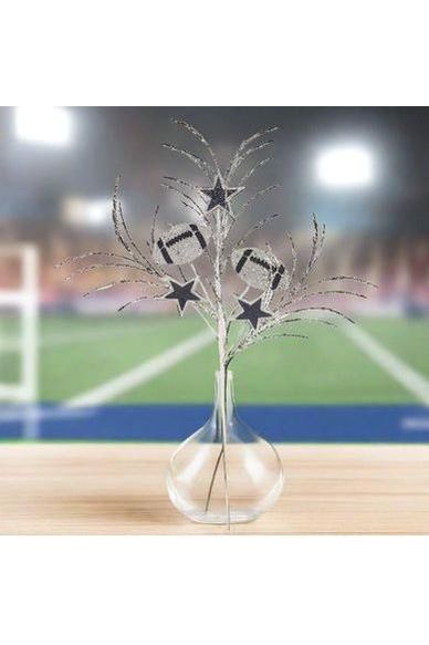 Shop For 29" Glitter Star and Football Pick: Navy Blue & Silver at Michelle's aDOORable Creations