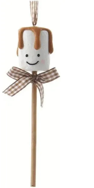 3" Marshmallow Pops With Plaid Bow Ornaments - Michelle's aDOORable Creations - Holiday Ornaments