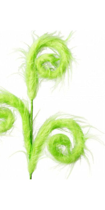 30" Furry Spiral Curly Spray: Green - Michelle's aDOORable Creations - Sprays and Picks