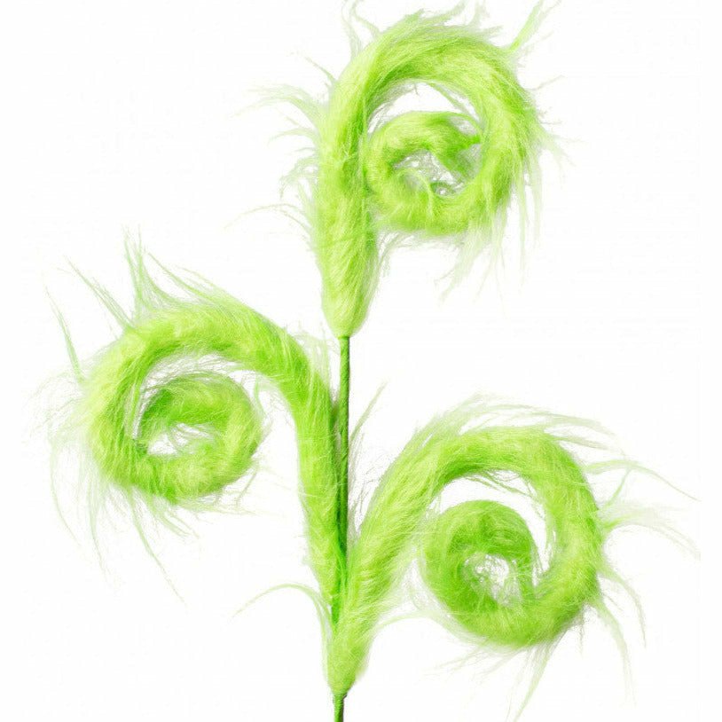 Shop For 30" Furry Spiral Curly Spray: Green at Michelle's aDOORable Creations