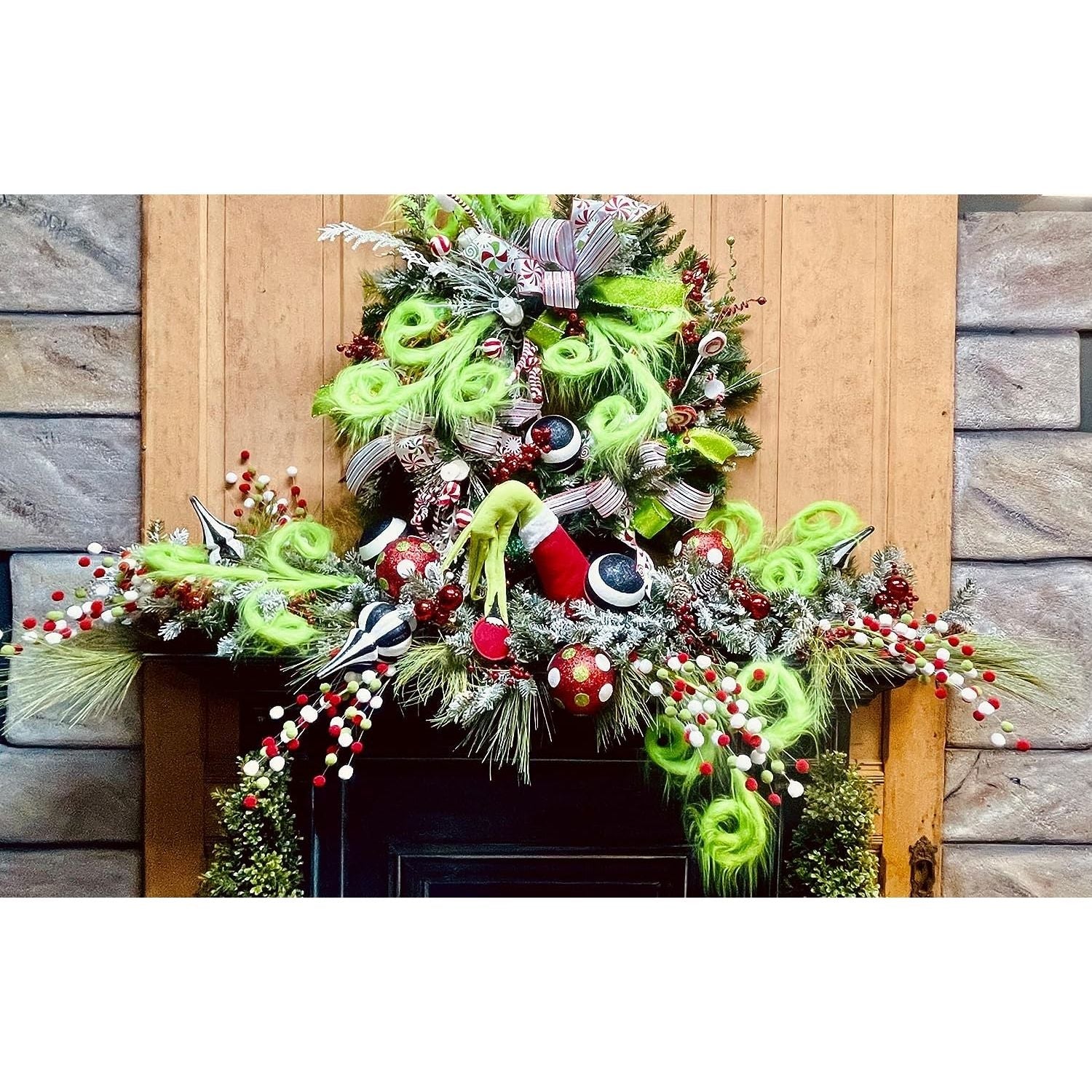 Shop For 30" Furry Spiral Curly Spray: Green at Michelle's aDOORable Creations