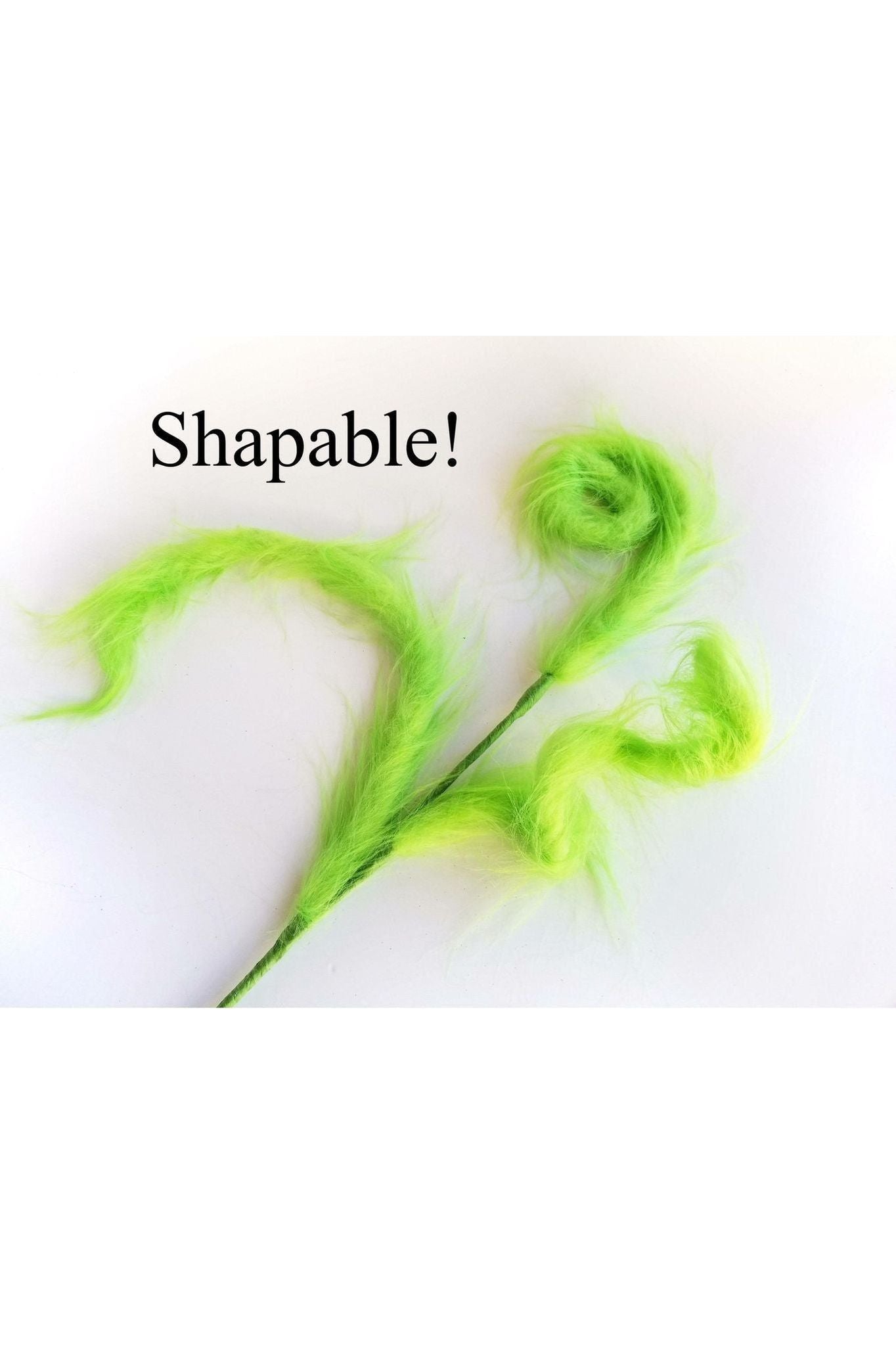 Shop For 30" Furry Spiral Curly Spray: Green at Michelle's aDOORable Creations