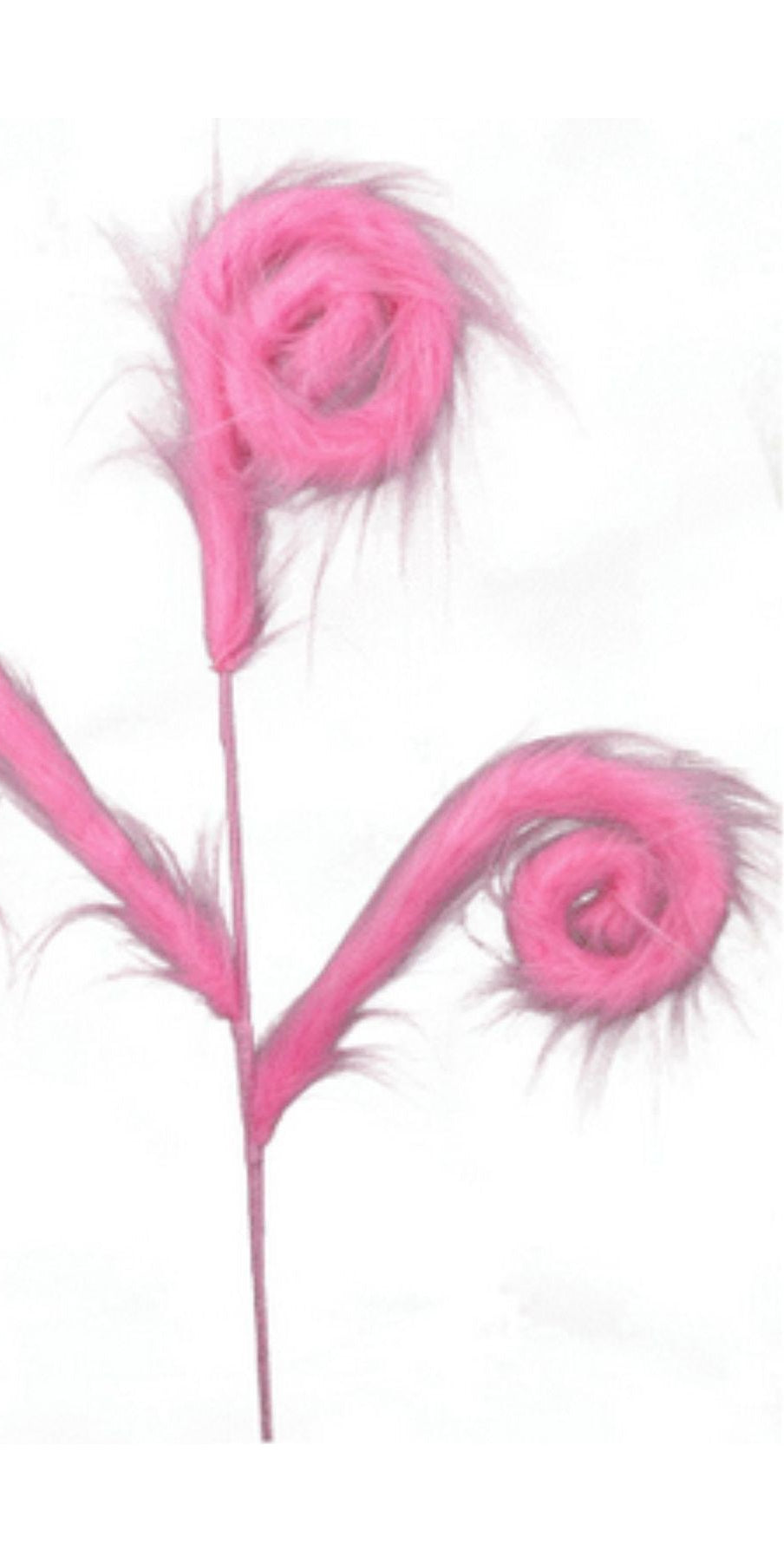 30" Furry Spiral Curly Spray: Pink - Michelle's aDOORable Creations - Sprays and Picks