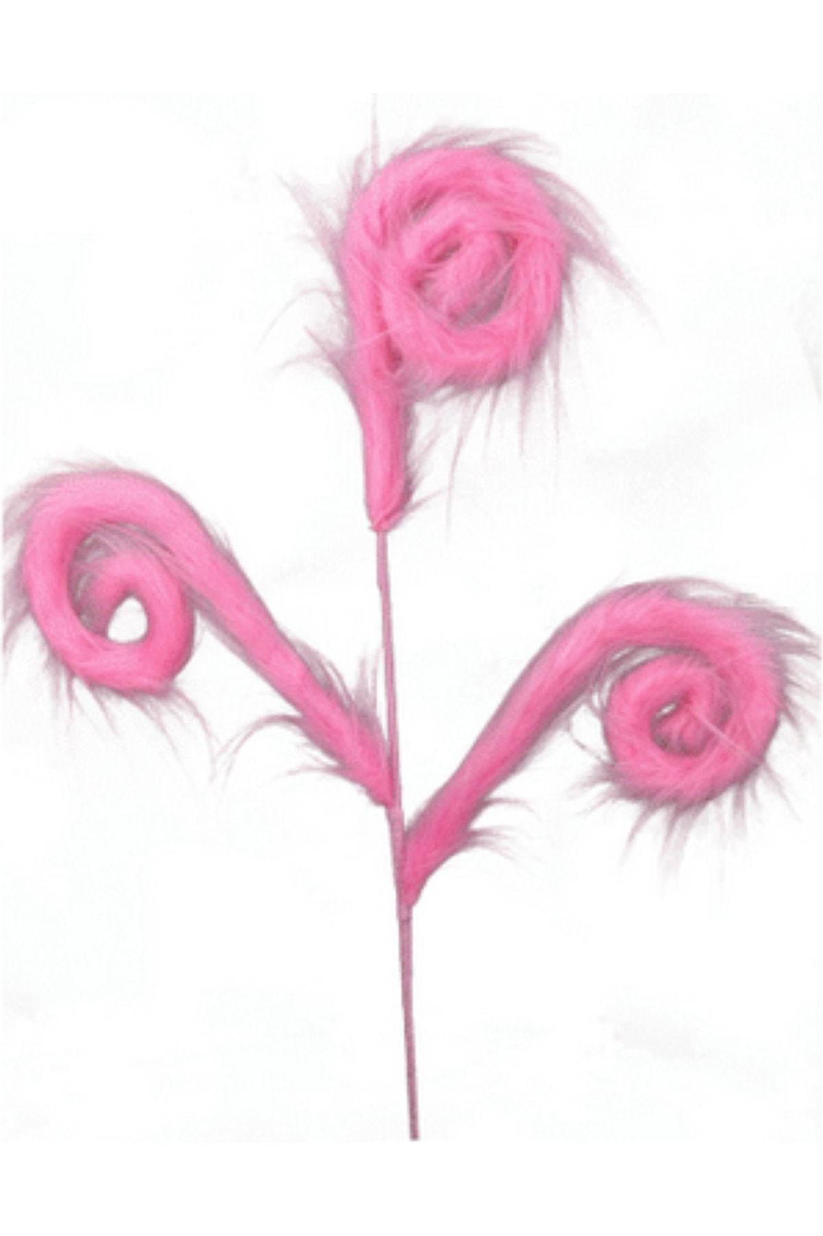 30" Furry Spiral Curly Spray: Pink - Michelle's aDOORable Creations - Sprays and Picks