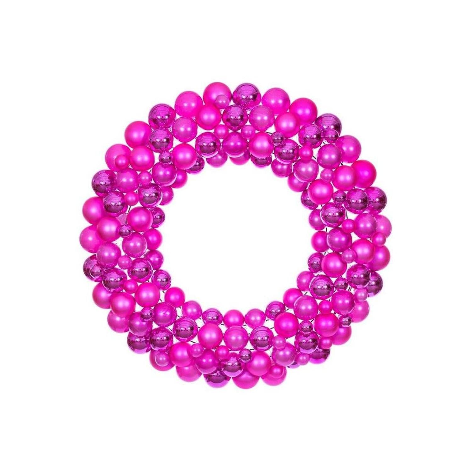 30" Hot Pink Ball Wreath