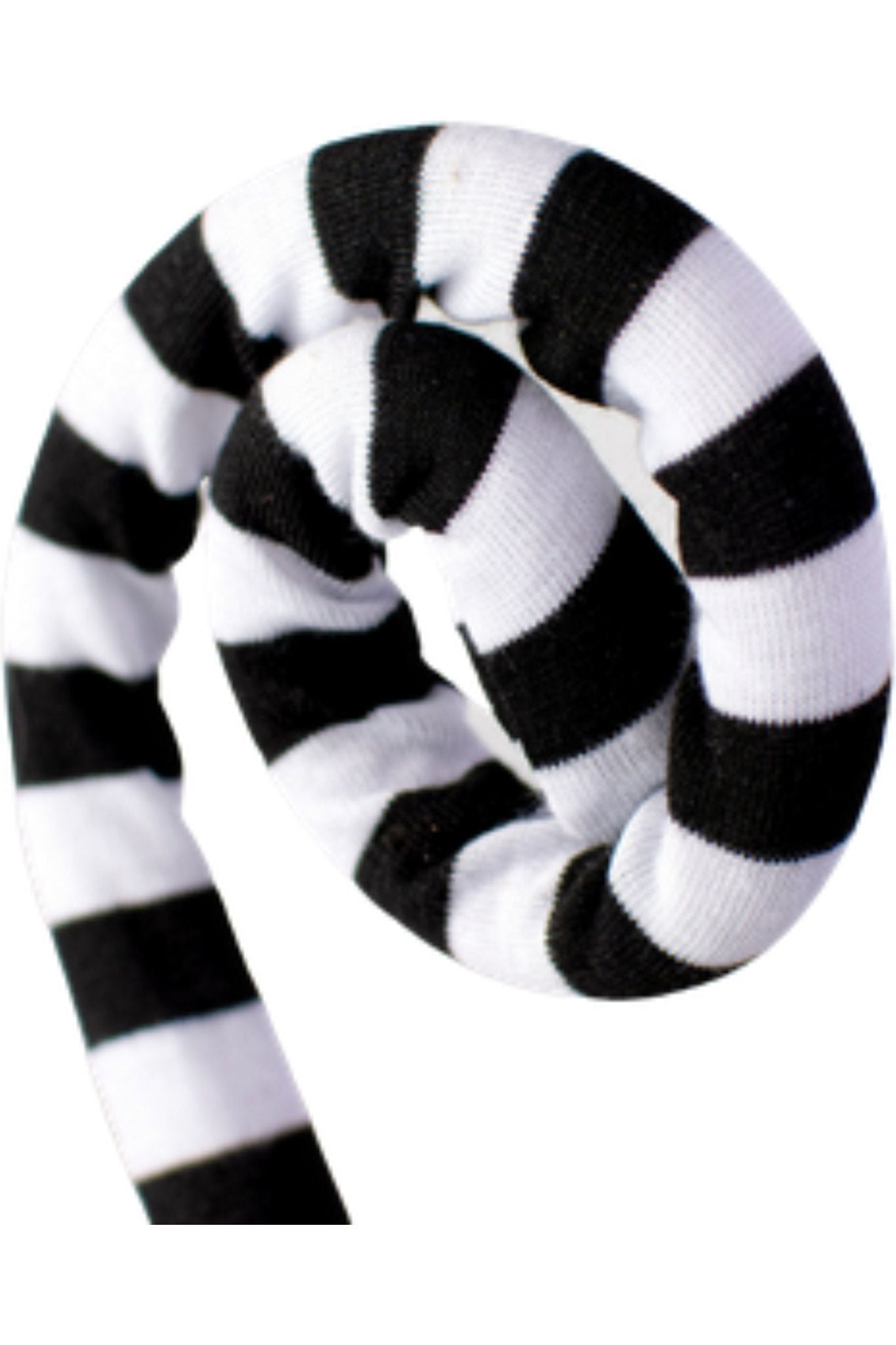 30" Ice Fabric Stripe Spiral Spray: Black & White - Michelle's aDOORable Creations - Sprays and Picks