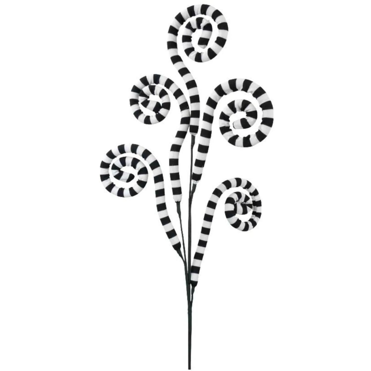 Shop For 30" Ice Fabric Stripe Spiral Spray: Black & White at Michelle's aDOORable Creations